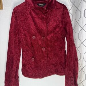 Jou Jou Women's Red Double-Breasted Blazer